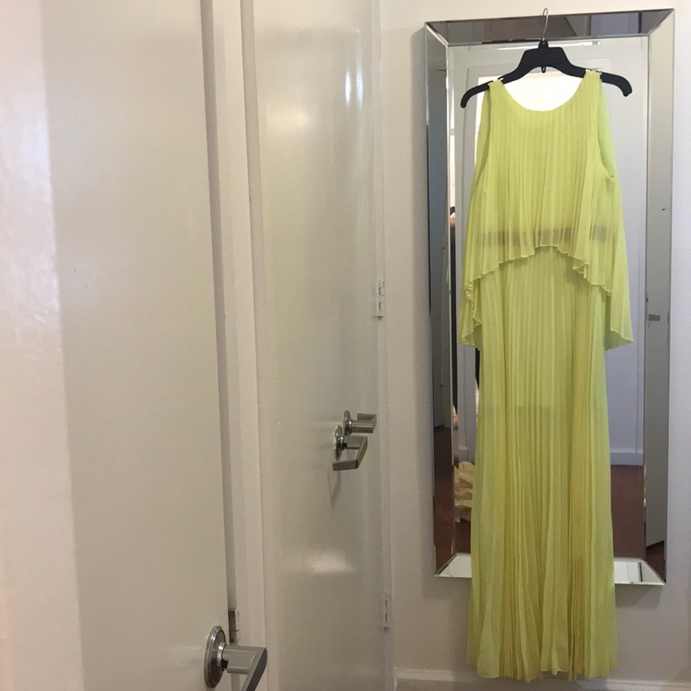 Worn once BCBG yellow gown